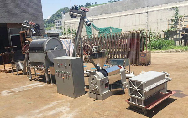 5tpd small groundnut oil extraction line with full view