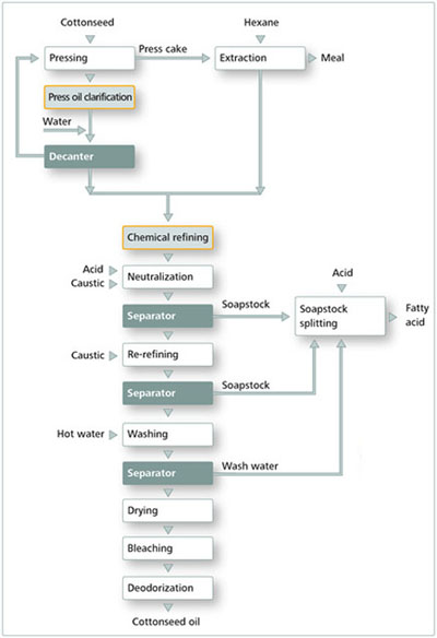 cotton seed oil manufacturing process